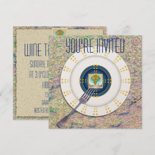 Symbole sommelier Invitation dégustation de vin
