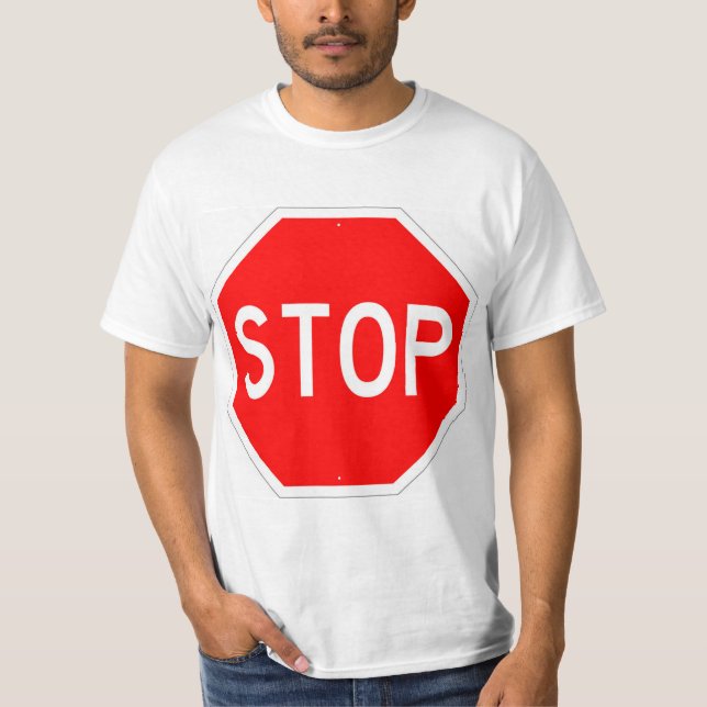 SYMBOLE STOP TRÈS AMUSANT T-shirt (Devant)