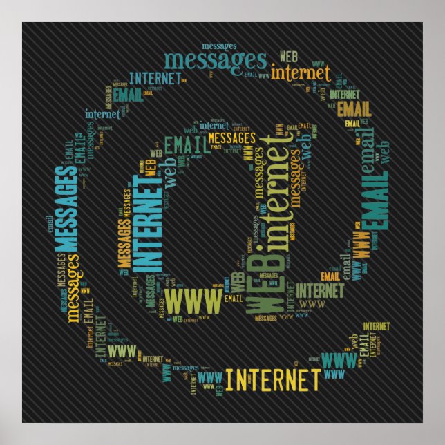 Symbole texte saisi par e-mail Internet | poster G (Devant)