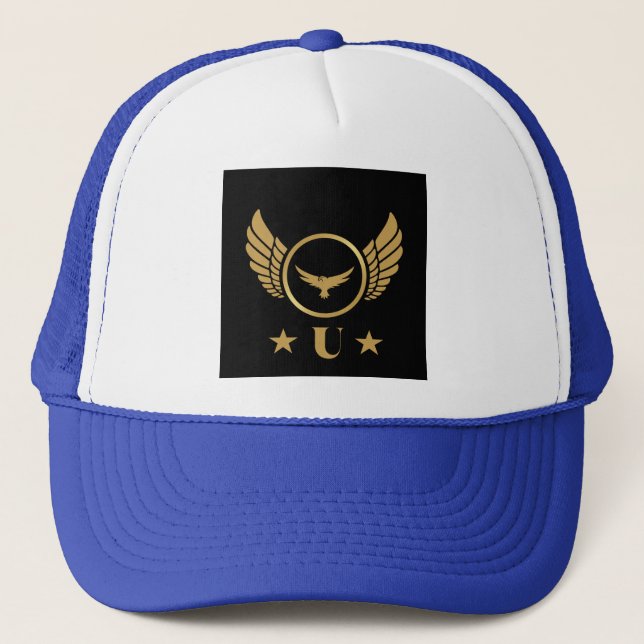 SYMBOLE U SYMBOLE Logo Aigle Or Casquette d'image  (Devant)