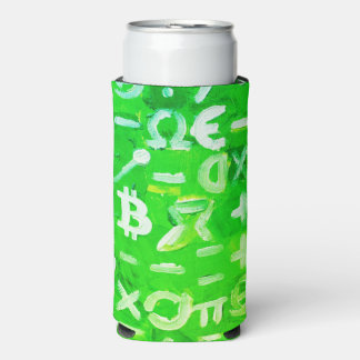 Symbole von Bitcoin (Heller Profit Grün - 3) Selters Dosenkühler