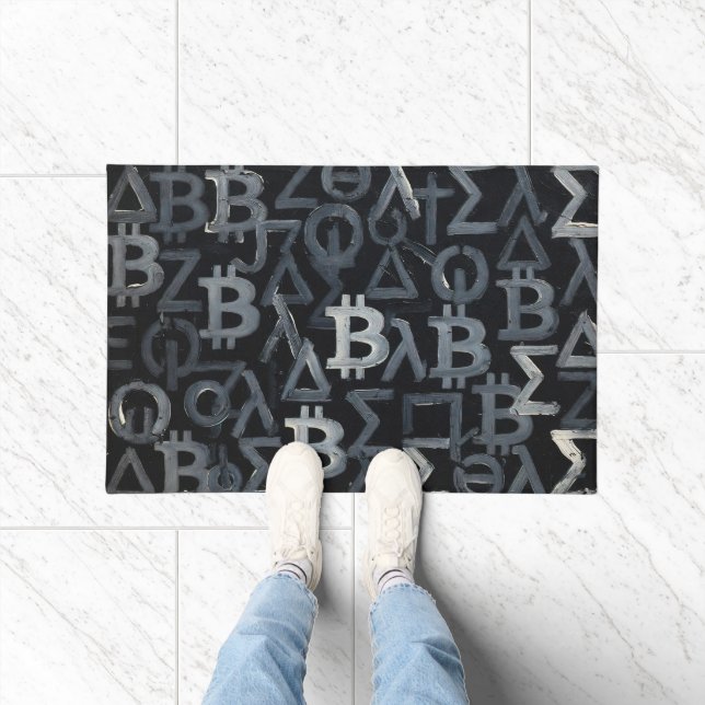 Symbole von Bitcoin (Stil: 12) Fußmatte (Indoor)