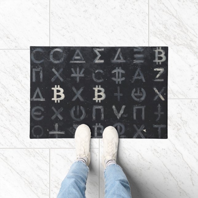 Symbole von Bitcoin (Stil: 13) Fußmatte (Indoor)