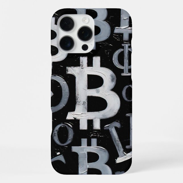 Symbole von Bitcoin (Stil: 1) iPhone 16 Pro Max Hülle (Rückseite)