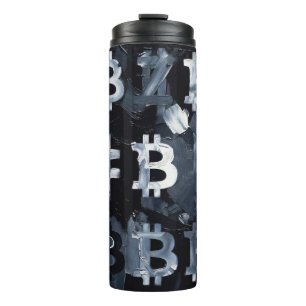 Symbole von Bitcoin (Stil: 2) Thermosbecher