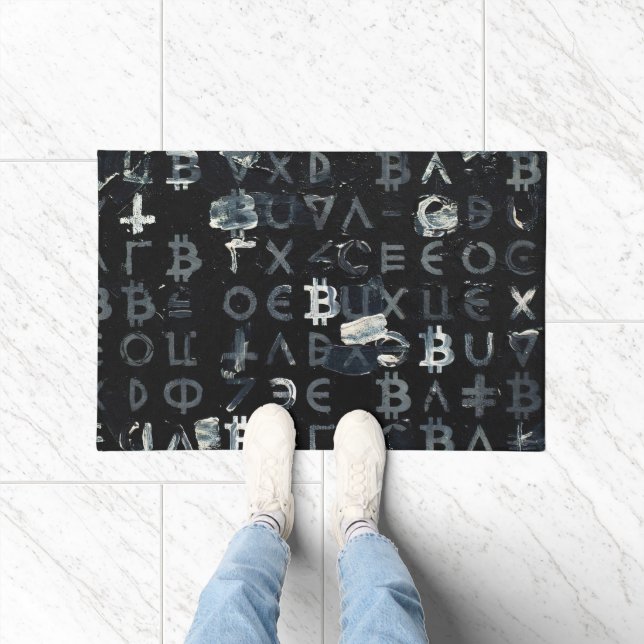 Symbole von Bitcoin (Stil: 4) Fußmatte (Indoor)