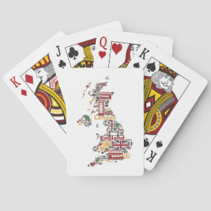 Symbole von England-Karte Spielkarten