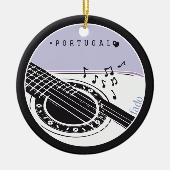 Symbole von Portugal - FADO Keramik Ornament (Vorne)