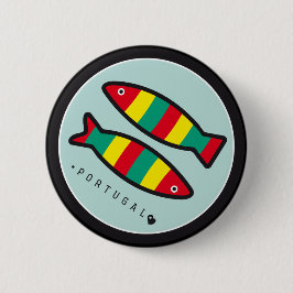 Symbole von Portugal - Sardinen Button