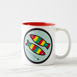Symbole von Portugal - Sardinen Zweifarbige Tasse