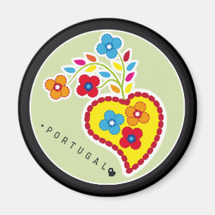 Symbole von Portugal - Valentinsgruß-Schal Magnet