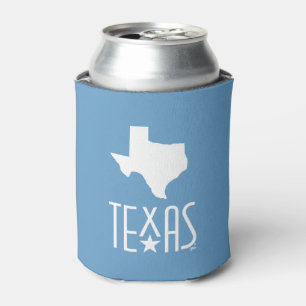 Symbole von Texas, Bundesstaat Texas, blau Dosenkühler