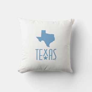 Symbole von Texas, Bundesstaat Texas, blau Kissen
