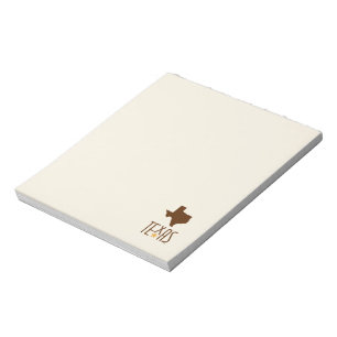 Symbole von Texas, Bundesstaat Texas, braun Notizblock