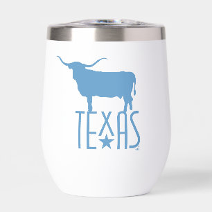Symbole von Texas, Longhorn, blau