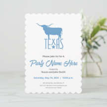 Symbole von Texas, Longhorn, blau