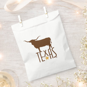 Symbole von Texas, Longhorn, braun Geschenktütchen