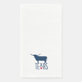 Symbole von Texas, Longhorn, Marine klein Serviette