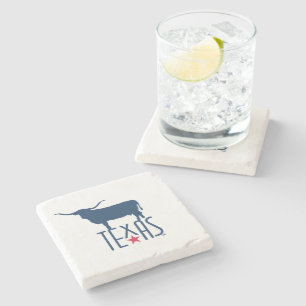 Symbole von Texas, Longhorn, Marine Steinuntersetzer