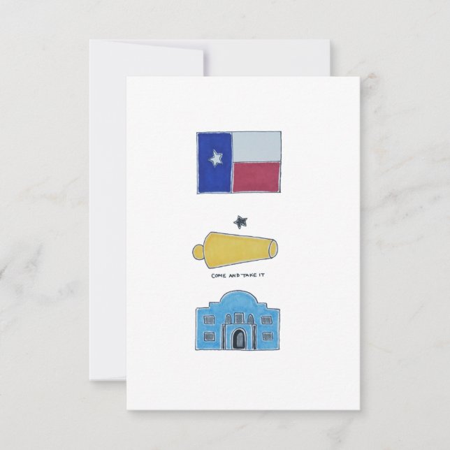 Symbole von Texas-Postkarte Dankeskarte (Vorderseite)