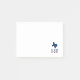 Symbole von Texas, Texas, blau Post-it Klebezettel
