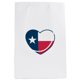 Symbole von Texas, Texas-Flagge, Herz Mittlere Geschenktüte