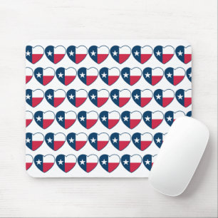 Symbole von Texas, Texas-Flagge, Herz-Mousepad Mousepad