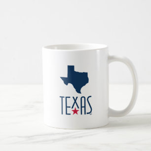 Symbole von Texas, Texas, marineblau Kaffeetasse