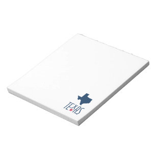 Symbole von Texas, Texas, marineblau Notizblock