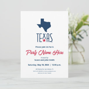 Symbole von Texas, Texas, navyblau Einladung