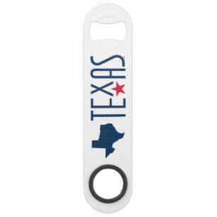 Symbole von Texas, Texas-Staat, marineblau Speed Flaschenöffner