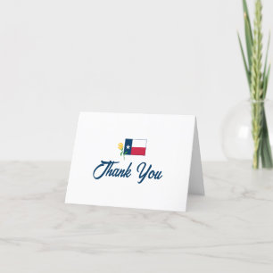 Symbole von Texas, Texas und Gelb Rose Dankeskarte