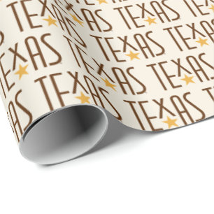 Symbole von Texas, Texas und Star Brown Geschenkpapier
