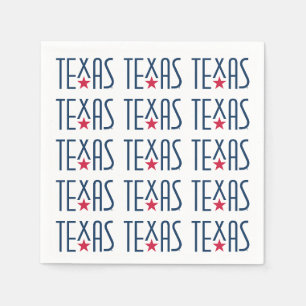 Symbole von Texas, Texas und Star Navy Serviette