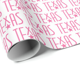 Symbole von Texas, Texas und Star Pink Geschenkpapier