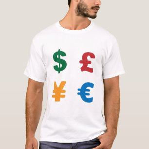 Symbole Währung - Dollar Pfund Yen Euro T-Shirt