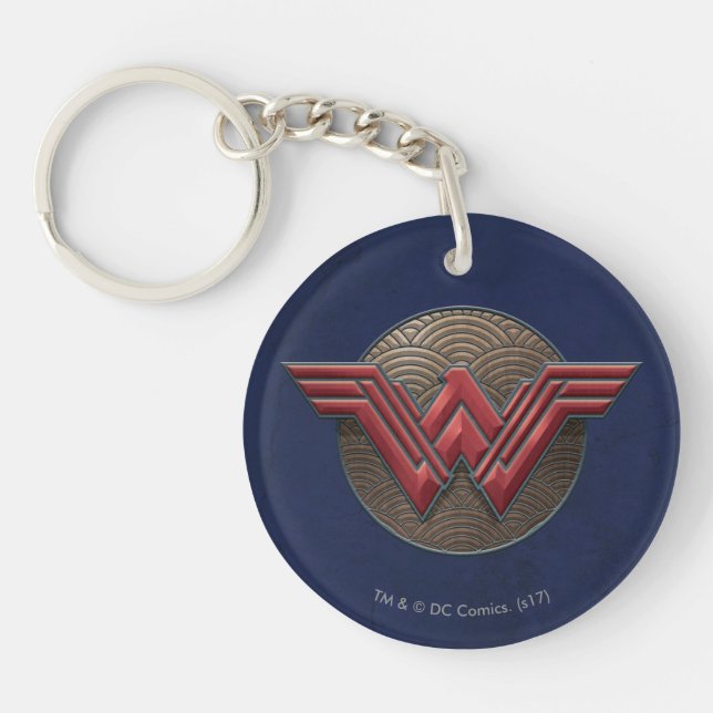Symbole Wonder Woman sur les cercles concentrés (Devant)