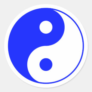 Symbole Yin Bleu Yang Sticker