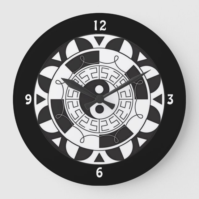SYMBOLE YIN ET Yang Asiatique Horloge murale (Recto)