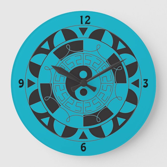 SYMBOLE YIN ET Yang Asiatique Horloge ronde (Recto)