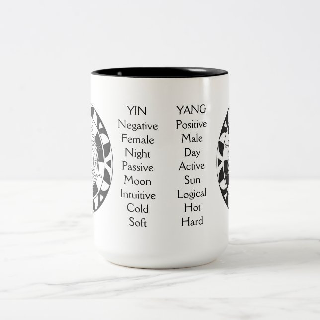 Symbole Yin et Yang Asiatique Signification Mug (Centre)