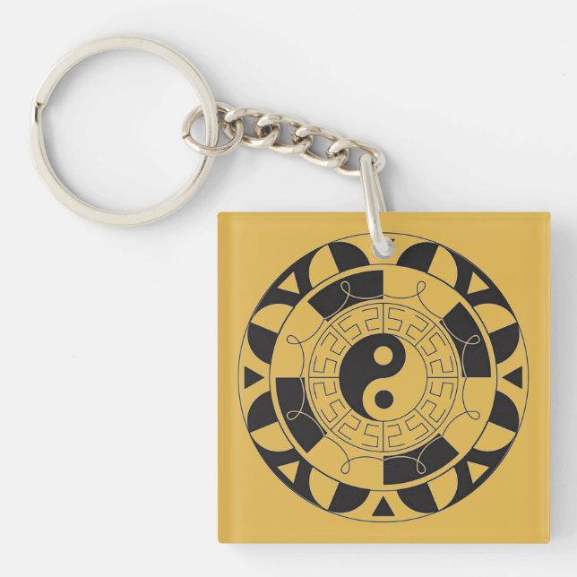 SYMBOLE YIN & Yang Asiatique Significations Porte  (Devant)