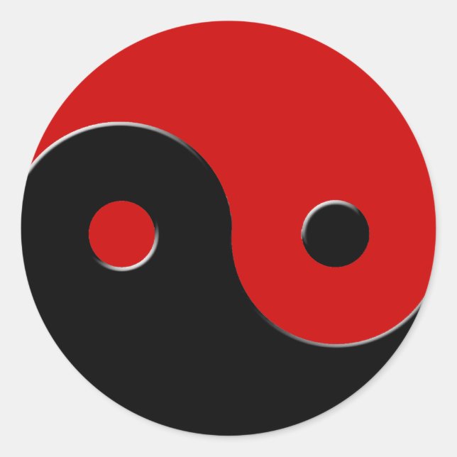 Symbole Yin & Yang Asiatique Stickers Harmonie & B (Devant)