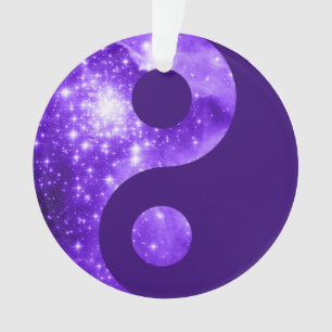 Symbole Yin Yang des étoiles violettes