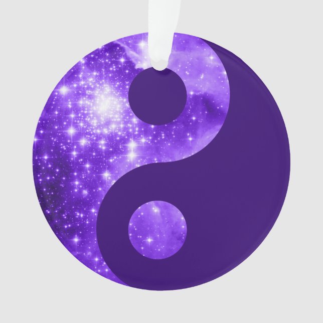Symbole Yin Yang des étoiles violettes (devant)
