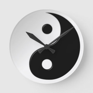 Symbole Yin Yang Horloge ronde de la paroi