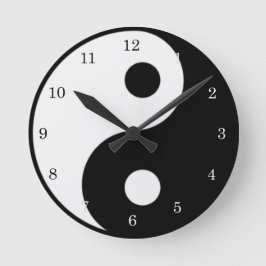 SYMBOLE YIN Yang Noir et Blanc Horloge