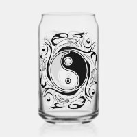 Symbole Yin & Yang Tatouage Noir et Blanc