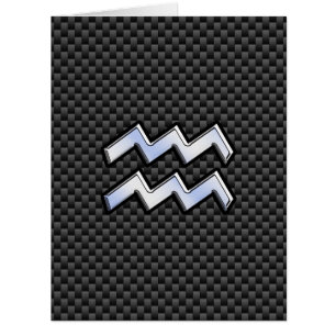 Symbole Zodiaque d'argent Aquarius Style fibre de 