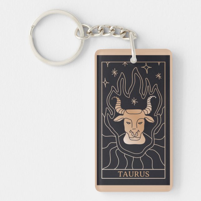 Symbole zodiaque du Taurus noir personnalisé (Devant)